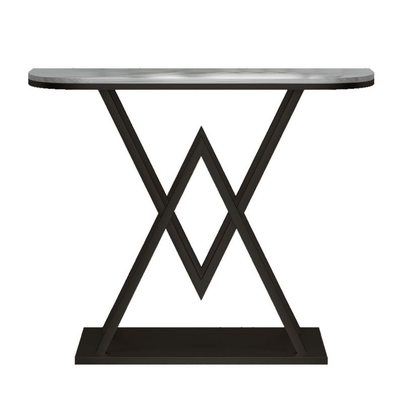 Tavolo da console in marmo glam da 12 "W tavolo da accento resistente alle macchie mezzano per la sala