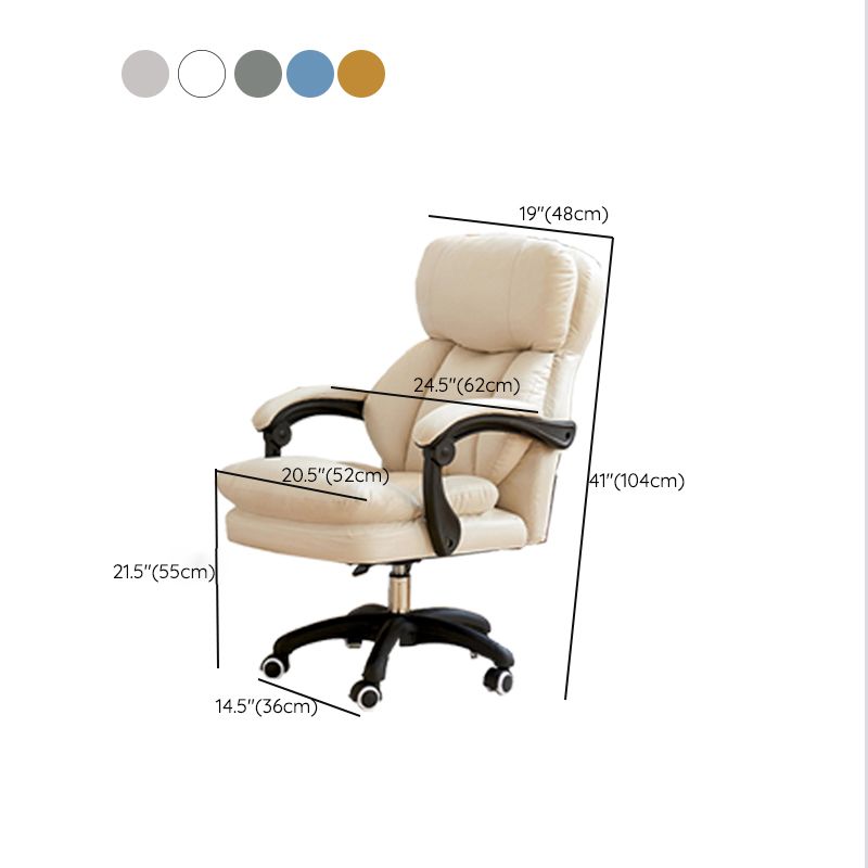 Chaise pivotante moderne Hauteur de siège réglable Inclinaison de mécanisme de bureau chaise de bureau avec roues