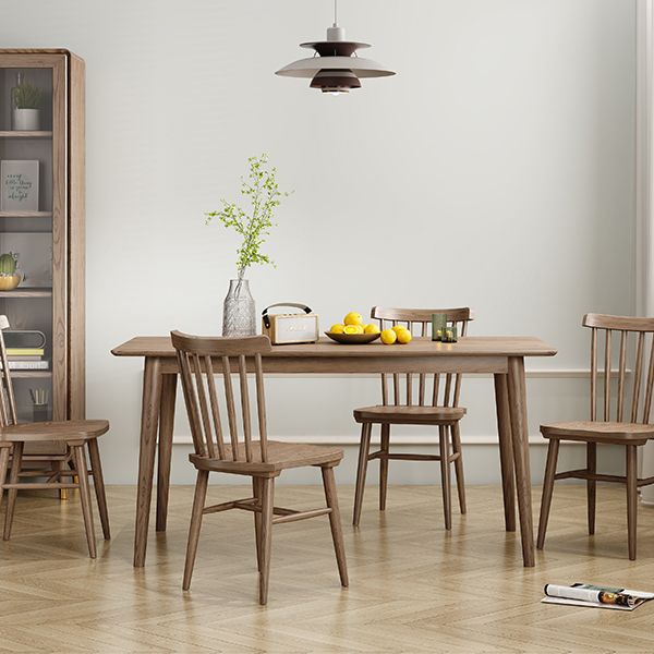 Rectangle Ash Wood Table Modern Dining Table in Walnut with 4 Legs for Restaurant Clearhalo ' dining_table' 'Dining Tables & Seating' 'Dining Tables' 'furn' 'furn_dining_table' 'Furniture' 'furniture_dining_table' 'Kitchen & Dining Furniture' 'kitchen&dining_furn' 'kitchen' 'kitchen_dining_table' 1200x1200_913e1ef3-1301-46b8-8b1b-f9dbb321b142