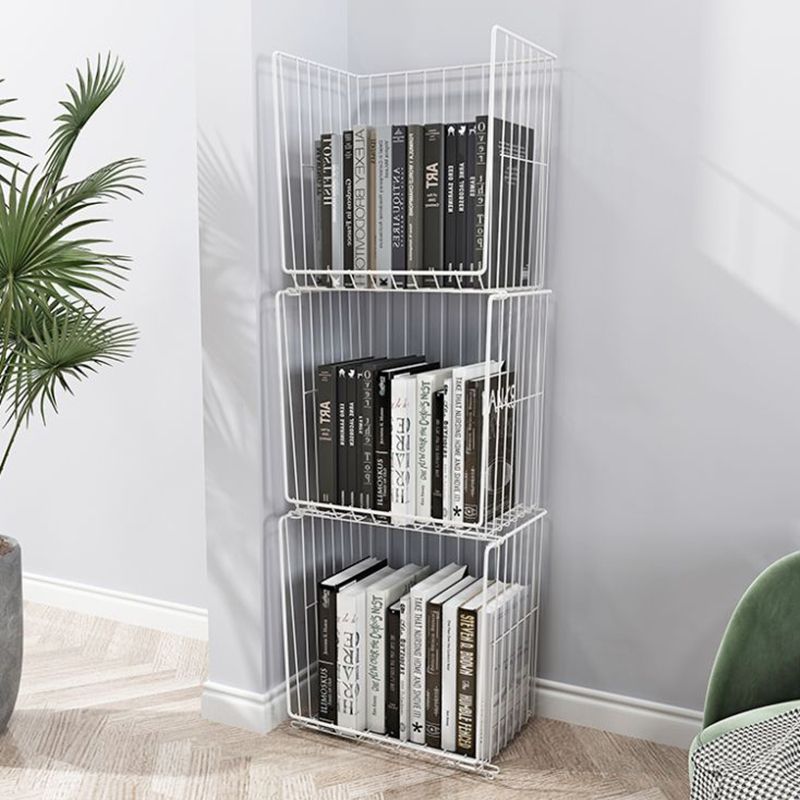 Modern Style Geometric Bookcase Metal Closed Back Book Shelf Clearhalo 'Bookcases' 'furn' 'furn_bookcases' 'Furniture' 'furniture_bookcases' 'Office Furniture' 1200x1200_913f05e7-59fa-42ed-9822-6e5bec2f1597