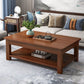 Modern Style Solid Wood Top Walnut/wood Color Rectangular Coffee Table