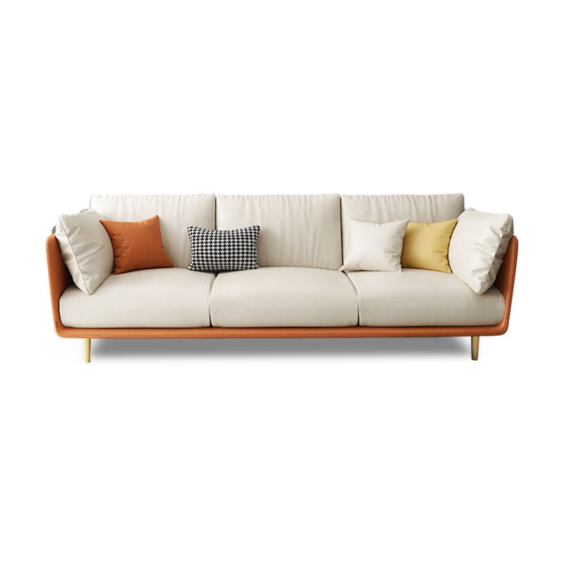SOFA in pelle finta 80.31 "w x 28.34" d x 27.55 "divano a braccio quadrato per soggiorno