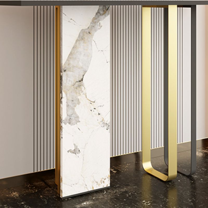 Tabella dell'accente superiore rettangolo glam con tabella della console di base astratta