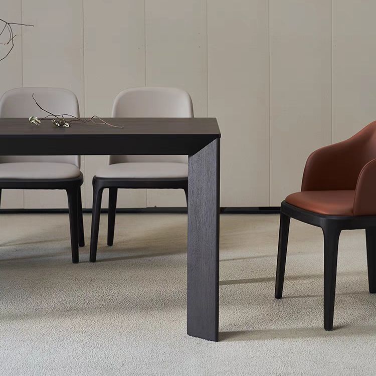 Modern Ash Wood Table in Black for Restaurant Rectangle Dining Table with 4 Legs Clearhalo ' dining_table' 'Dining Tables & Seating' 'Dining Tables' 'furn' 'furn_dining_table' 'Furniture' 'furniture_dining_table' 'Kitchen & Dining Furniture' 'kitchen&dining_furn' 'kitchen' 'kitchen_dining_table' 1200x1200_9143a80c-c94e-40b7-b129-2667fbb4d28a