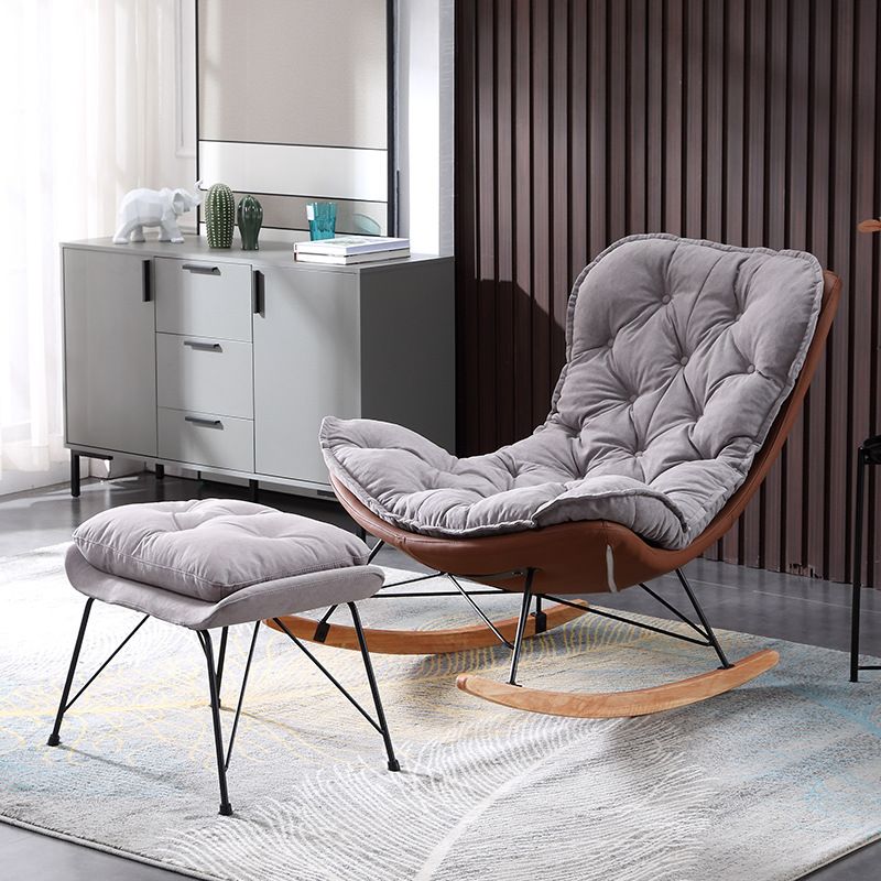 Wohnzimmer Luxus Freizeitstuhl Holz Rahmen Basis entspannende faule Schaukelstühle