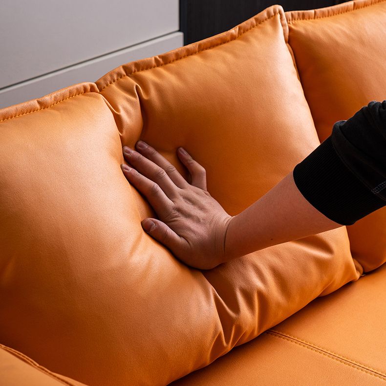 Canapé canapé glamour de 30,7 "High Glam Faux Tuxedo Tuxedo Bras avec 2 oreillers