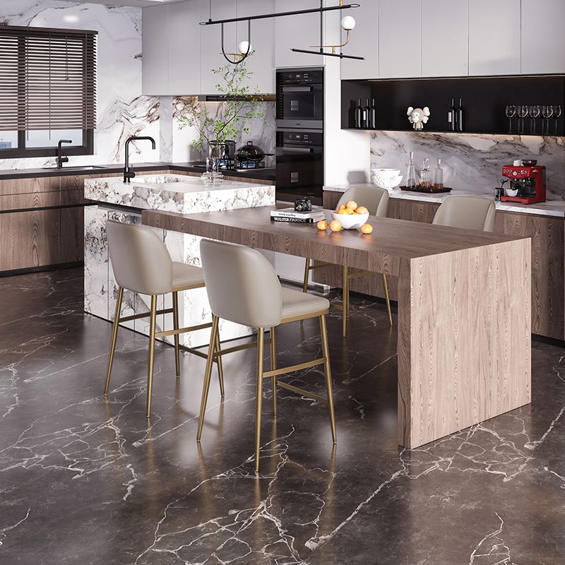 Glam Bar Stool Low Back Leather Counter Stool for Living Room Clearhalo 'Bar Furniture' 'Bar Stools' 'bar_stools' 'furn' 'furn_bar_stools' 'Furniture' 'Kitchen & Dining Furniture' 1200x1200_9145d249-84c3-4aa6-b5ad-f8c8f41fc9a1