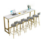 Stone Bar Table Traditional Luxury Rectangle Bar Table with Trestle Base in Gold Clearhalo 'Bar Furniture' 'Bar Tables' 'bar_tables' 'furn' 'furn_bar_tables' 'Furniture' 'furniture_bar_tables' 'Kitchen & Dining Furniture' 1200x1200_9146116e-3f97-4e9e-92ee-f082fd515991
