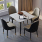 Industrial Style Dining Table Sintered Stone 4 Legs Table for Home