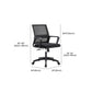 Modern Office Chair Fixed Arms No Distressing Ergonomic Chair with Breathable Back