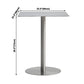 Industrial Dining Table Stainless Steel Table with Pedestal Base for Dining Room Clearhalo ' dining_table' 'Dining Tables & Seating' 'Dining Tables' 'furn' 'furn_dining_table' 'Furniture' 'furniture_dining_table' 'Kitchen & Dining Furniture' 'kitchen&dining_furn' 'kitchen' 'kitchen_dining_table' 1200x1200_9149d9ba-ce00-4460-9b2a-540db60fabf8