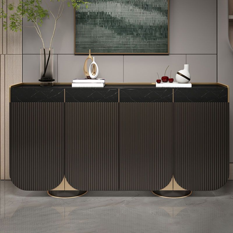 Glam Sideboard Stone Sideboard Buffet with Drawers for Dining Room Clearhalo 'buffet_sideboard' 'Buffets & Sideboards' 'furn' 'furn_buffet_sideboard' 'Furniture' 'Kitchen & Dining Furniture' 1200x1200_914a1eb6-c3aa-43f9-bcb8-5cb6d63d2e97