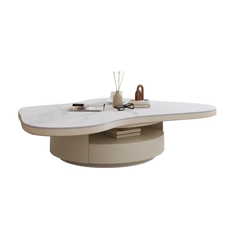 13"H Contemporary Coffee Table White Coffee Cocktail Table with Drawer Clearhalo 'Coffee & Accent Tables' 'Coffee Tables' 'coffee_tables' 'furn' 'furn_coffee_tables' 'Furniture' 'Living Room Furniture' 1200x1200_914afc20-3138-4cb5-8d82-56811c7b9624