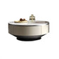 Contemporary  White Coffee Table with Storage Metal Cocktail Table