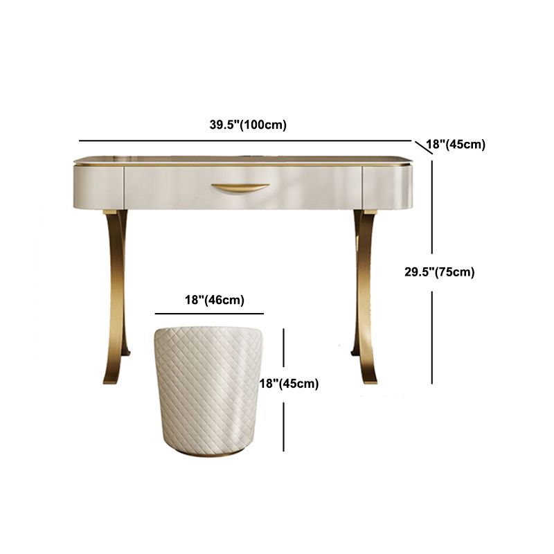 Table de maquillage de vanité en ardoise
