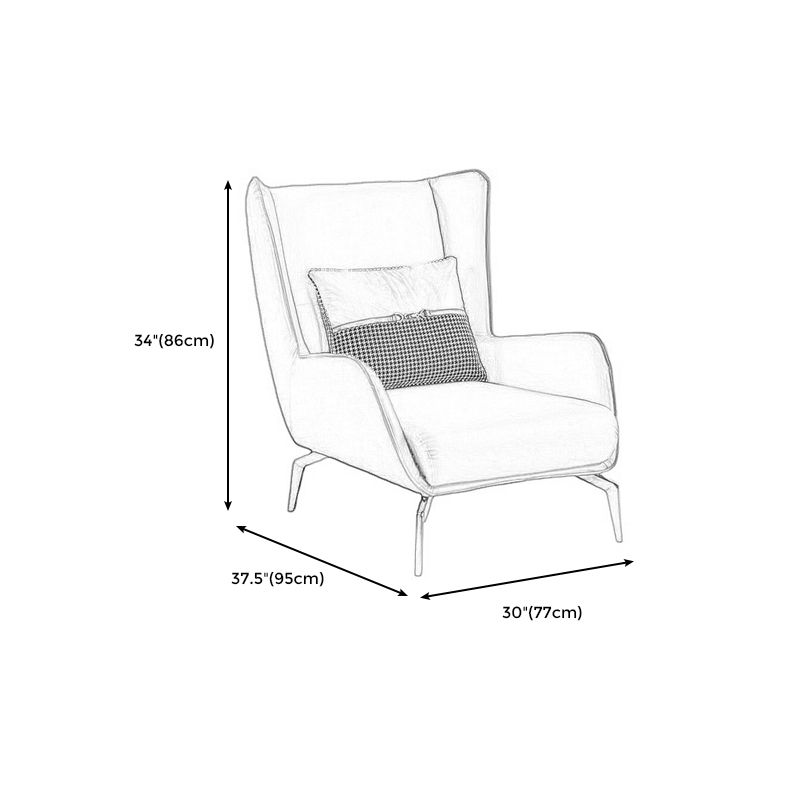 30.31"Wide Wingback Chair with Pillow Back and Basic Four Legs Clearhalo 'Accent Chairs' 'accent_chairs' 'Chairs & Seating' 'furn' 'furn_accent_chairs' 'Furniture' 'Living Room Furniture' 1200x1200_914cacf1-1ef6-48d8-acab-7019c3903a51