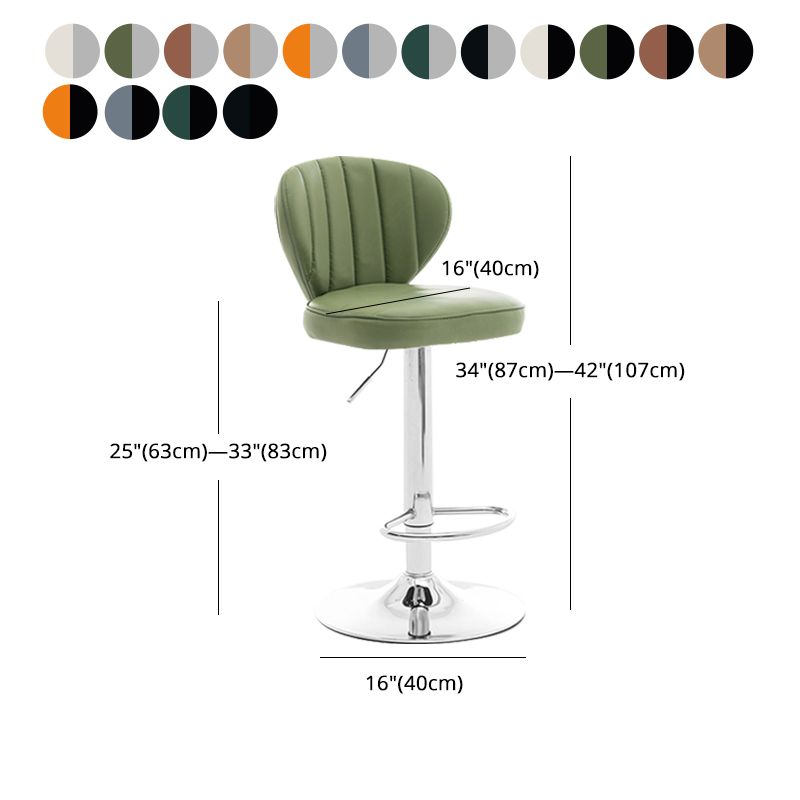 Restaurant Nordic Leather Bar Stool Modern Adjustable Height Stool Clearhalo 'Bar Furniture' 'Bar Stools' 'bar_stools' 'furn' 'furn_bar_stools' 'furniture_bar_stools' 'Kitchen & Dining Furniture' 'kitchen&dining_furn' 'kitchen' 'kitchen_furn' Furniture' 1200x1200_914db4f5-fc52-49f1-a139-4de215256193