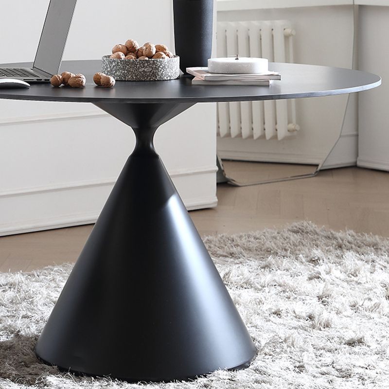 Contemporary Style Dining Round Table Sintered Stone Table with Metal Legs for Home Clearhalo 'Dining Tables & Seating' 'Dining Tables' 'dining_table' 'furn' 'furn_dining_table' 'Furniture' 'Kitchen & Dining Furniture' 1200x1200_914e26de-cedd-4fe0-8196-47642f48ceda