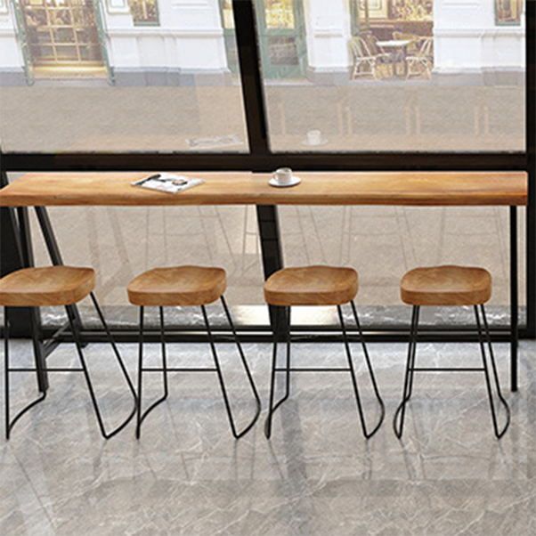Lujoso juego de mesa de barra de madera maciza 1/4/5/9 piezas de mostrador con taburetes sin espalda