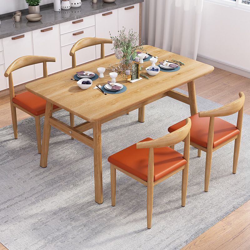 Rectangle Contemporary MDF Dining Room Set Standard Height Dining Furniture Set with Trestle Base Clearhalo 'Dining Room Sets' 'Dining Tables & Seating' 'dining_room_set' 'furn' 'furn_dining_room_set' 'Furniture' 'furniture_dining_room_set' 'Kitchen & Dining Furniture' 'kitchen&dining_furn' 'kitchen' 1200x1200_91517316-5808-4207-a15d-adfb7c0a29f4