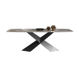 Modern Style Sintered Stone Dining Table Set White 1/4/5/7 Pieces Dining Set for Home Use