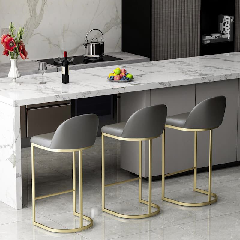 Luxury Leather Counter Stools for Kitchen Low Back Round Stools with Iron Legs Clearhalo 'Bar Furniture' 'Bar Stools' 'bar_stools' 'furn' 'furn_bar_stools' 'furniture_bar_stools' 'Kitchen & Dining Furniture' 'kitchen&dining_furn' 'kitchen' 'kitchen_furn' Furniture' 1200x1200_9152fc94-980b-4cb3-89b6-7ebf664d3fa5