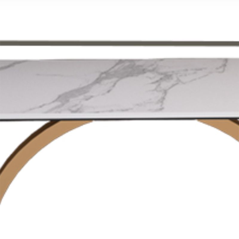 Mesa de sofá de consola de rectángulo glamoroso con soporte de hierro para Hall