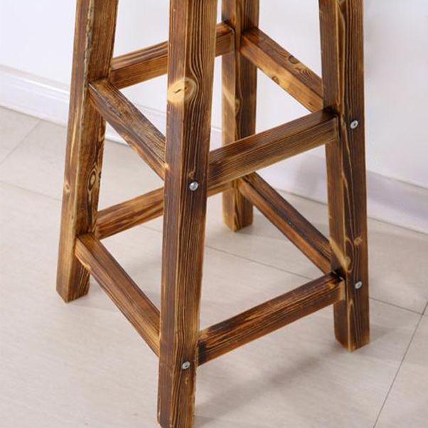 Antique Brown Pine Wood Bar Table Contemporary Pub Table with Wine Storage Clearhalo 'Bar Furniture' 'Bar Tables' 'bar_tables' 'furn' 'furn_bar_tables' 'Furniture' 'Kitchen & Dining Furniture' 1200x1200_91535ef2-0618-496b-8085-35cb12f7d443