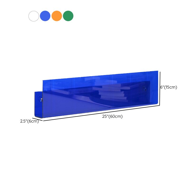 Contemporary Wall Mounted Bookshelf Acrylic Book Shelf for Living Room Clearhalo 'Bookcases' 'furn' 'furn_bookcases' 'Furniture' 'Office Furniture' 1200x1200_9155250a-9952-4a20-b0c5-cd7185a6a96f