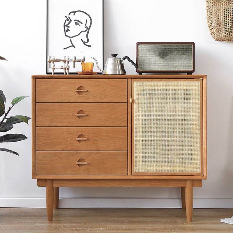 Modern Accent Cabinet Solid Wood With Doors 4 - Drawer Rectangle Cabinet Clearhalo 'Cabinets & Chests' 'cabinets_chests' 'furn' 'furn_cabinets_chests' 'Furniture' 'Living Room Furniture' 1200x1200_91573c6c-8259-4fa5-bd63-99906782867c