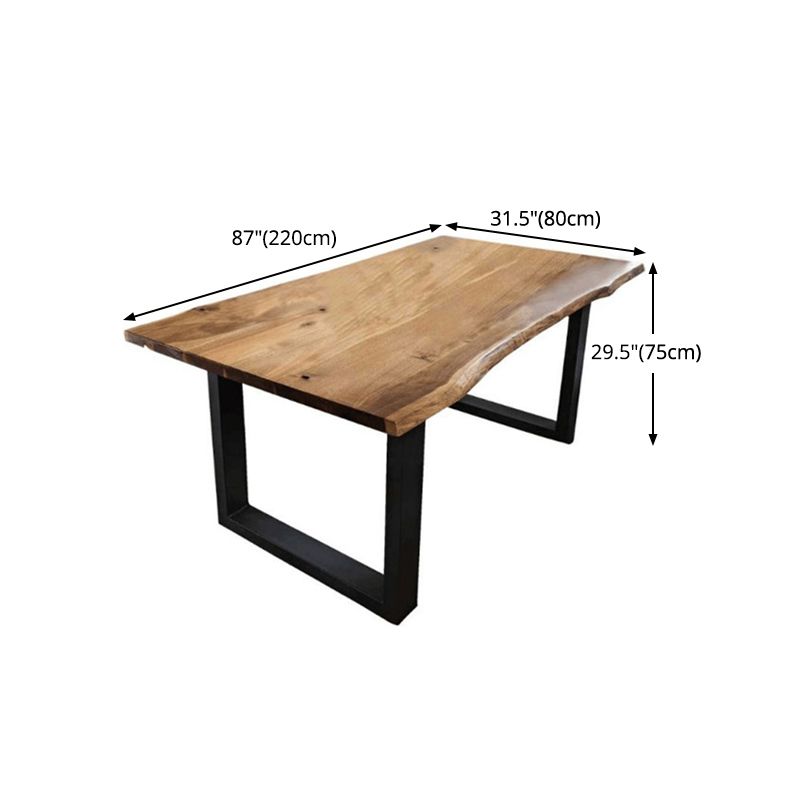 Industrial Pine Wood Table for Restaurant Dining Table with Double Pedestal Clearhalo 'Dining Tables & Seating' 'Dining Tables' 'dining_table' 'furn' 'furn_dining_table' 'Furniture' 'furniture_dining_table' 'Kitchen & Dining Furniture' 'kitchen' 'kitchen_dining_table' 1200x1200_9157bc97-d4d8-4b1b-8916-2126255c21b8