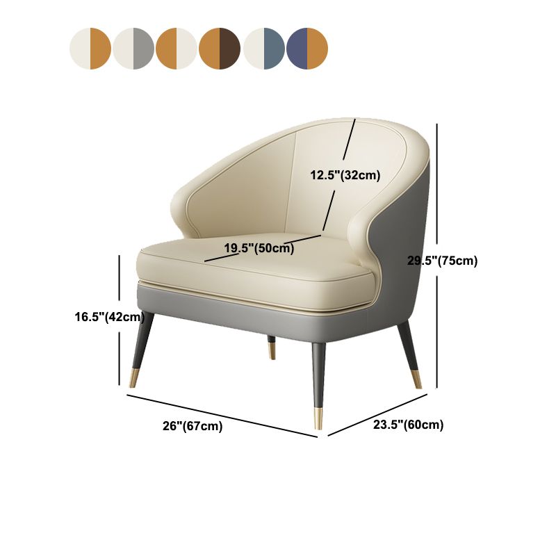 23.62" Wide Arm Chair Faux Leather Recessed Arms Accent Chair Clearhalo 'Accent Chairs' 'accent_chairs' 'Chairs & Seating' 'furn' 'furn_accent_chairs' 'Furniture' 'Living Room Furniture' 1200x1200_9159988f-f40b-4d32-91ac-809c90b0df78