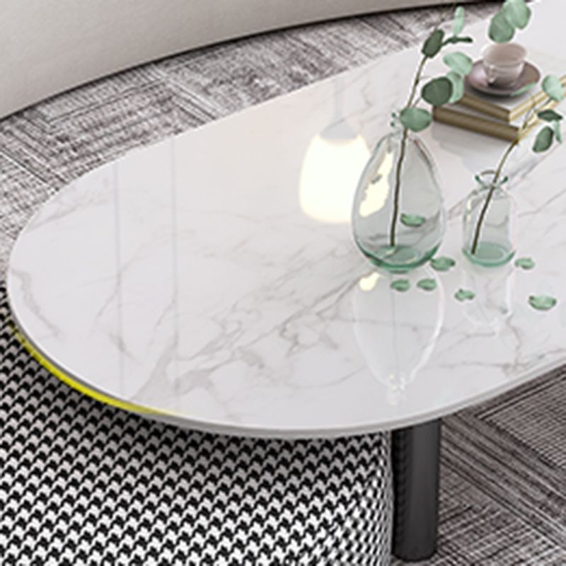 Glam 3 Legs Cocktail Table Oval Coffee Cocktail Table for Living Room Clearhalo 'Coffee & Accent Tables' 'Coffee Tables' 'coffee_tables' 'furn' 'furn_coffee_tables' 'Furniture' 'Living Room Furniture' 1200x1200_9159a139-0528-426d-9b5a-f141a9f14bb3