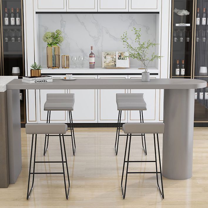 Wood Pub Table with Specialty Table Top Double Pedestal Table - 41.3" H Clearhalo 'Bar Furniture' 'Bar Tables' 'bar_tables' 'furn' 'furn_bar_tables' 'Furniture' 'furniture_bar_tables' 'Kitchen & Dining Furniture' 1200x1200_9159ac4a-9a46-422c-9156-bdf69ebbeebb