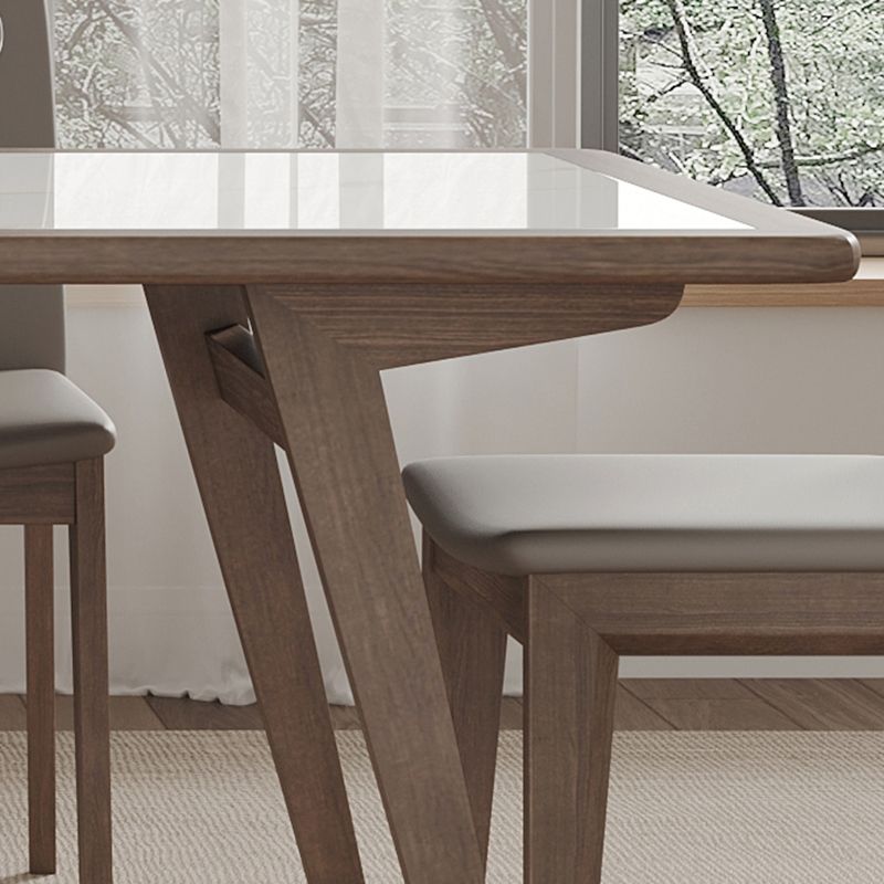 1/5/7 Pieces Modern Rectangle Sintered Stone Dining Set for Home