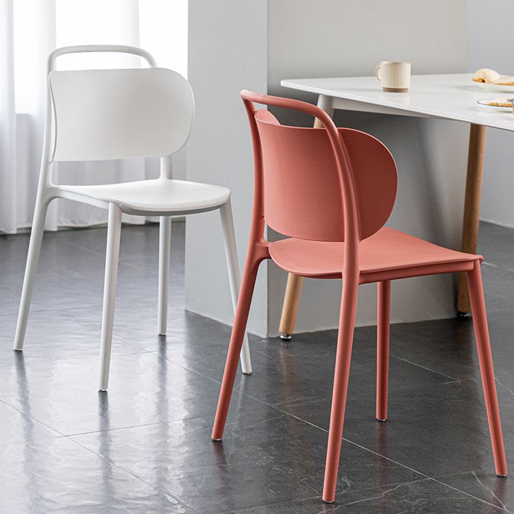 Modern Plastic Dining Chair Open Back Dining Side Armless Chair for Kitchen Clearhalo ' kitchen&dining_furn' 'Dining Chairs' 'Dining Tables & Seating' 'dining_chair' 'furn' 'furn_dining_chair' 'Furniture' 'furniture_dining_chair' 'Kitchen & Dining Furniture' 'kitchen' 1200x1200_915e1f2d-891e-407b-a845-2ced0aebbbd4