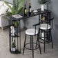 Marble Bistro Bar Desk with Specialty Table Top Double Pedestal Table - 41.3" H Clearhalo 'Bar Furniture' 'Bar Tables' 'bar_tables' 'furn' 'furn_bar_tables' 'Furniture' 'furniture_bar_tables' 'Kitchen & Dining Furniture' 1200x1200_9160d019-abcd-46cb-963e-1934bf37a24e