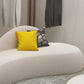White Wool Curved Sofa Modern Armless Sofa with Tight Back for Living Room