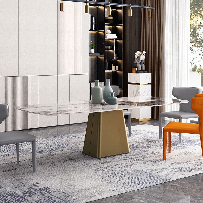 Glam Style Rectangle Sintered Stone Dining Set 1/2/5 Pieces Dining Set for Dining Areas