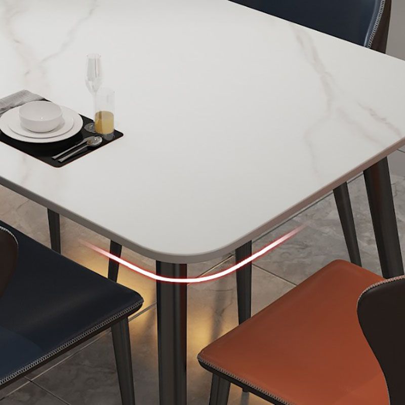 Tavolo da pranzo top lussuoso di lussuoso tavolo da pranzo in metallo 4 gambe