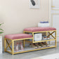 14" W Glam Seating Bench Cushioned Rectangle Shoe Storage Entryway and Bedroom Bench Clearhalo 'Benches' 'Chairs & Seating' 'furn' 'furn_benches' 'Furniture' 'Living Room Furniture' 1200x1200_9163c527-6690-4e64-a18f-add35d4a01f3