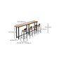 Ensemble de Table de Bar moderne, 1/3/4/5/6 pièces, ensemble de bistro rectangulaire en bois massif pour l'intérieur