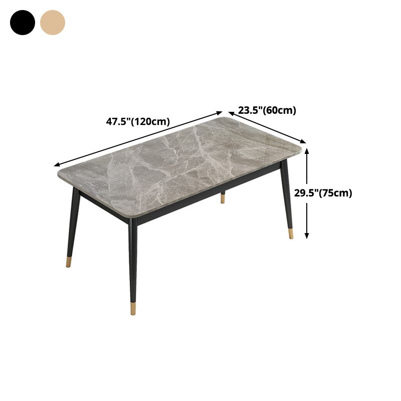 Traditional Luxury Rectangle Dining Table Stone Dinner Table with 4-foot Clearhalo 'Dining Tables & Seating' 'Dining Tables' 'dining_table' 'furn' 'furn_dining_table' 'Furniture' 'furniture_dining_table' 'Kitchen & Dining Furniture' 'kitchen' 'kitchen_dining_table' 1200x1200_91656ced-167f-4648-a659-a11cee3cfafe