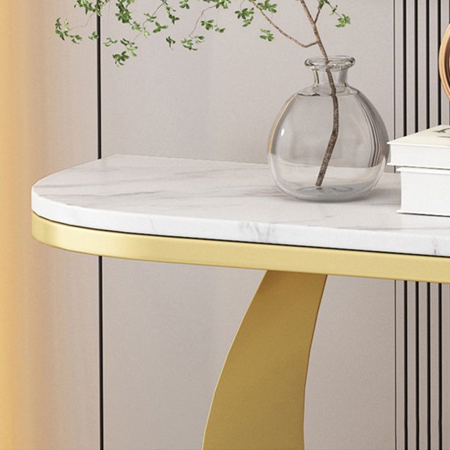 11.81 "W Table Accento della console contemporanea tavolo console a mezza luna