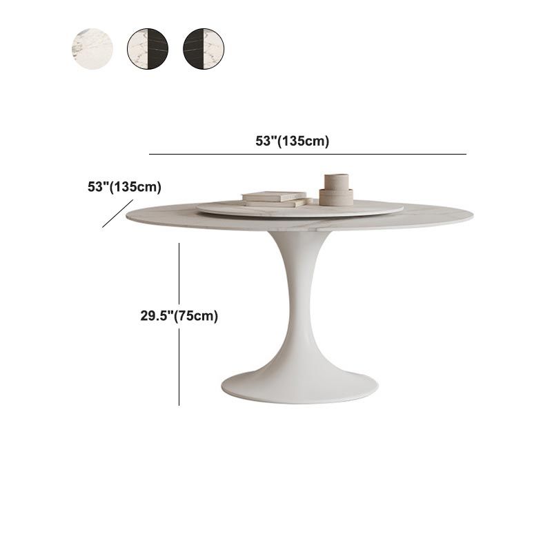 Stone Contemporary Round Dining Table Matte Finish Tulip Table for Home Clearhalo ' dining_table' 'Dining Tables & Seating' 'Dining Tables' 'furn' 'furn_dining_table' 'Furniture' 'furniture_dining_table' 'Kitchen & Dining Furniture' 'kitchen&dining_furn' 'kitchen' 'kitchen_dining_table' 1200x1200_91673469-1d15-4e9c-ade9-4148dfa9aa63