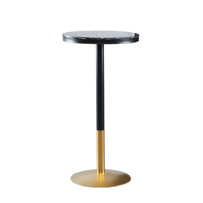 Runder Stein-Bar-Esstisch, Glamour-Stehtisch für das Wohnzimmer