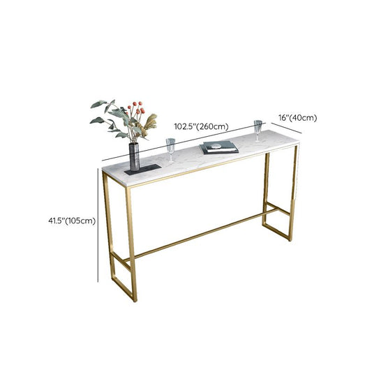 グラムバーの高さテーブルホワイトフェイクマーブルトップビストロバーテーブルとゴールドベース