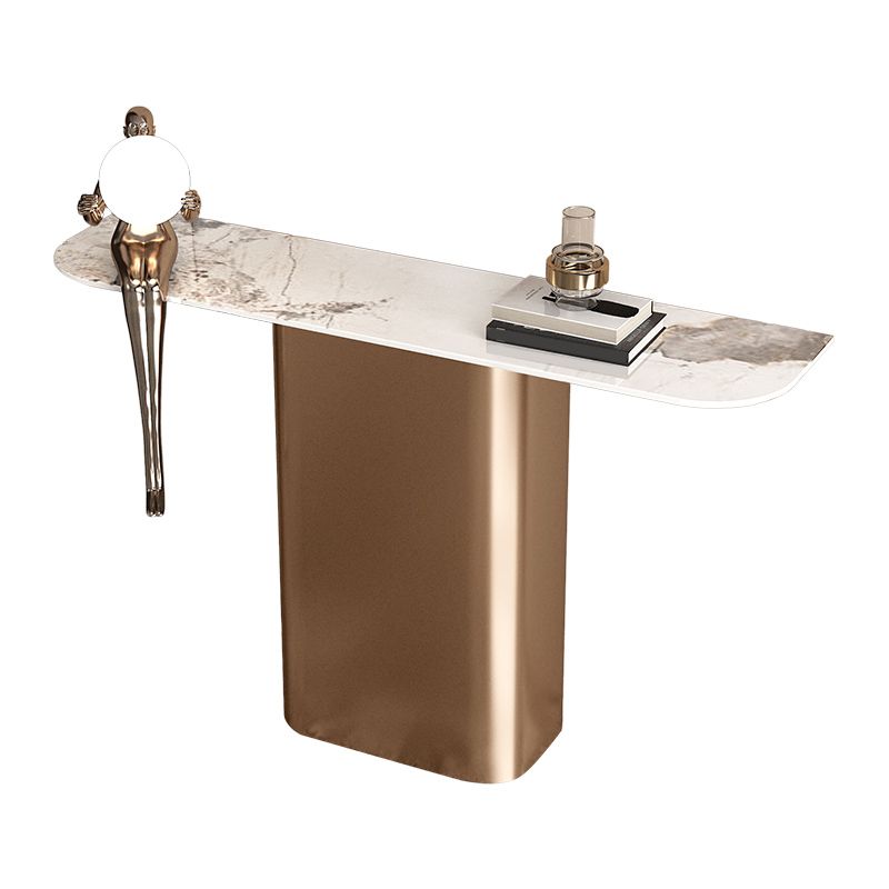 Contemporary Console Accent Table Antique Finish Half Moon Console Table Clearhalo 'Console Tables' 'console_tables' 'Entry & Mudroom Furniture' 'furn' 'furn_console_tables' 'Furniture' 1200x1200_91684538-5fab-4f4b-8571-f5e461c75da4