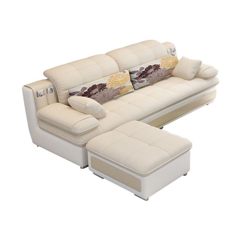 Sezione da braccio del cuscino scandinavo divano, sezionali di Chesterfield in leatine finte