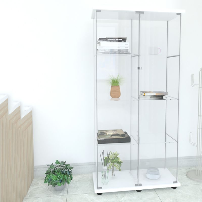 Contemporary Tempered Glass Curio Cabinet Glass Doors Display Cabinet for Bedroom Clearhalo 'Display & China Cabinets' 'display_china_cabinets' 'furn' 'furn_display_china_cabinets' 'Furniture' 'Kitchen & Dining Furniture' 1200x1200_91694cb6-081e-4b16-9526-d2cf94230af2